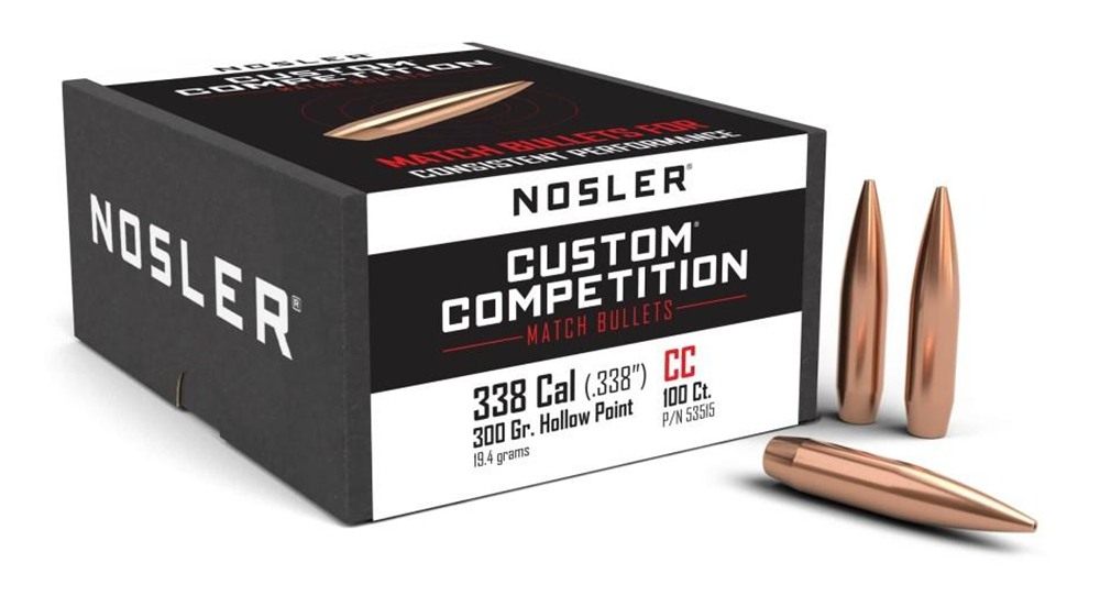 Nosler Bullets Custom Competition Rifle .338 cal .338in 300 gr HPBT 100/ct