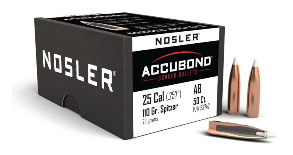 NOSLER AccuBond Rifle Bullets .25 cal .257in 110 gr Sbtz-ACB 50/ct view 2