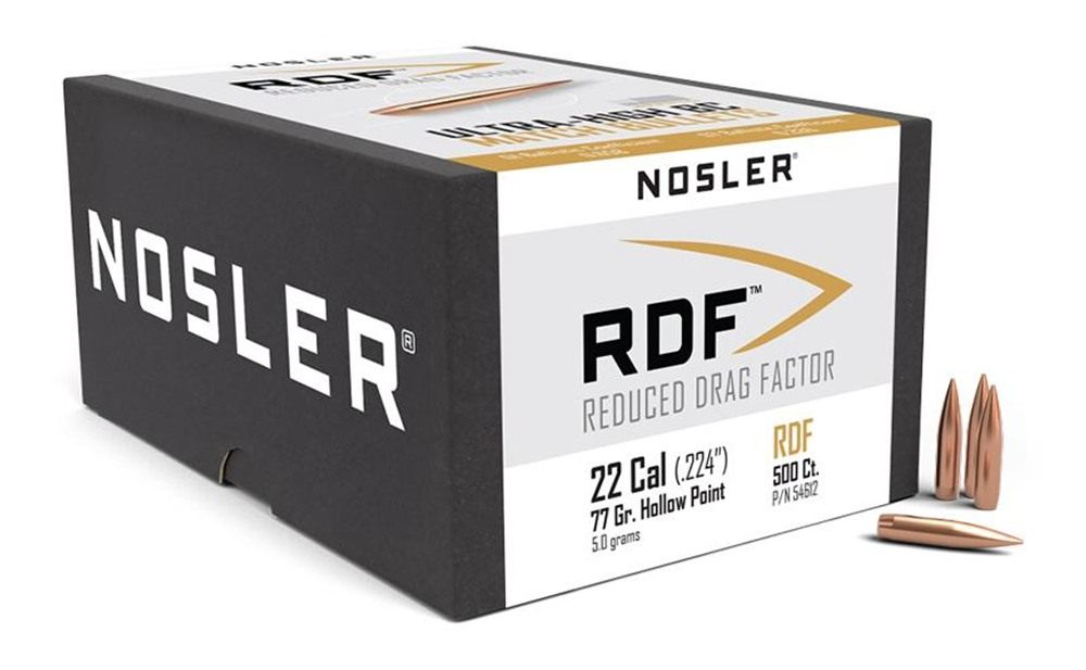 Nosler Bullets RDF Match Rifle .22 cal .224in 77 gr HPBT 500/ct