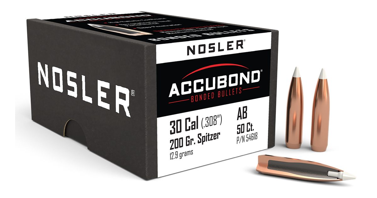 Nosler Bullets AccuBond Rifle .30 cal .308in 200 gr SBT-ACB 50/ct