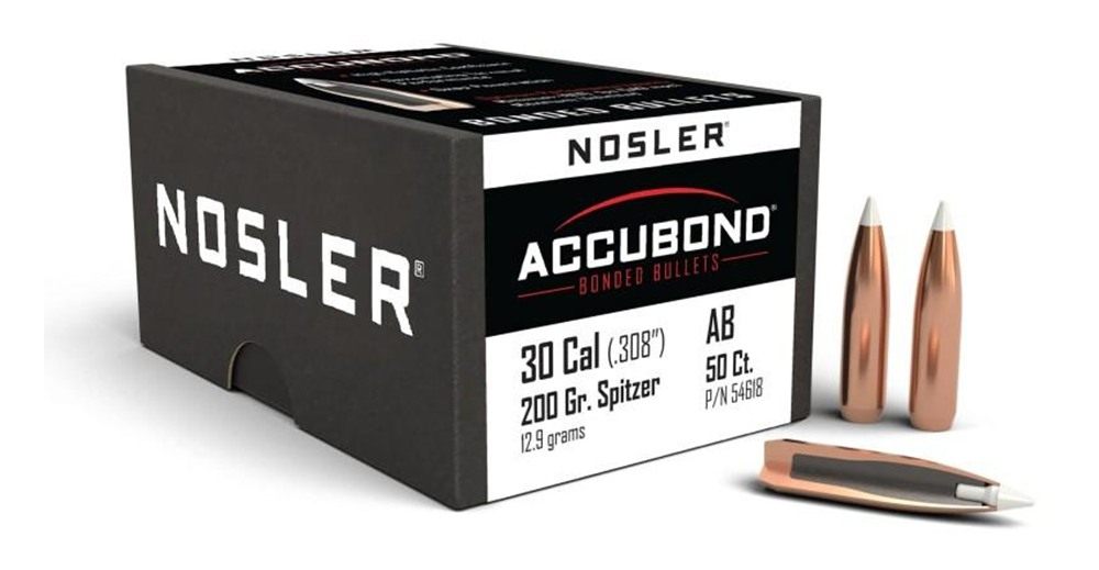 Nosler Bullets AccuBond Rifle .30 cal .308in 200 gr SBT-ACB 50/ct view 2