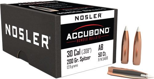 Nosler Bullets AccuBond Rifle .30 cal .308in 200 gr SBT-ACB 50/ct view 5