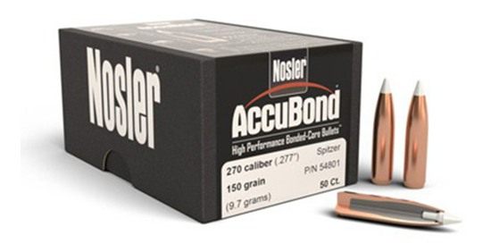 Nosler Bullets AccuBond Rifle .270 Cal .277in 150gr Spitzer 50/ct view 3