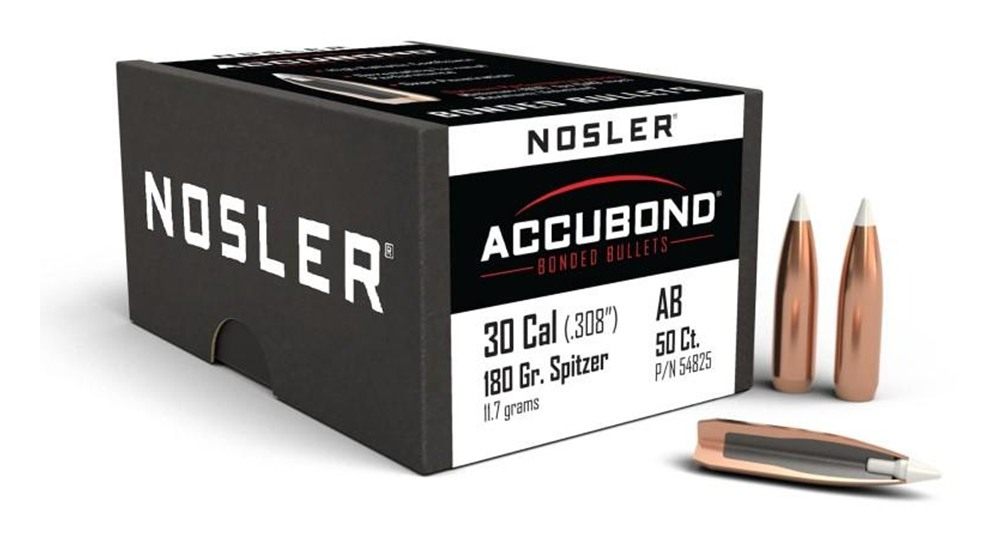 NOSLER AccuBond Rifle Bullets .30 cal .308in 180 gr SBT-ACB 50/ct view 2