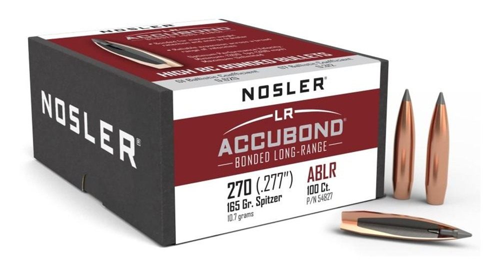 Nosler Bullets AccuBond Long Range Rifle .270 cal .0277in 165 gr Ablr 100/c view 2