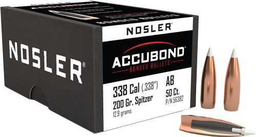 NOSLER Bullets AccuBond Rifle .338 cal .338in 200 gr SBT-ACB 50/ct view 4