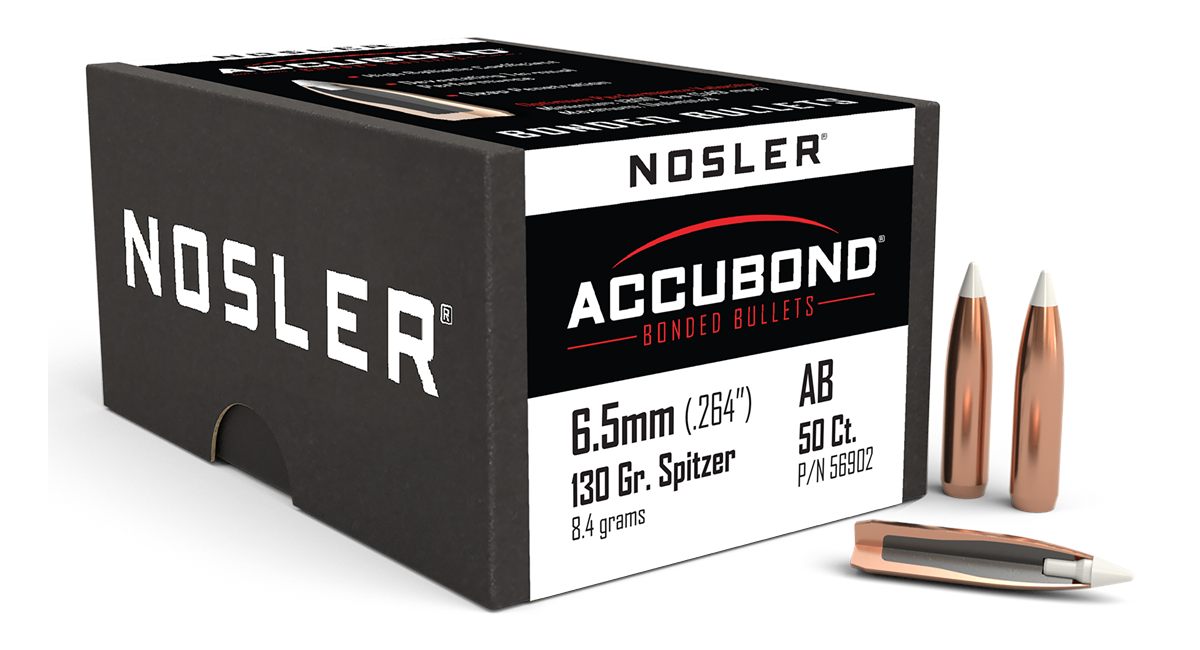 Nosler Bullets AccuBond Rifle 6.5mm .264in 130 gr SBT-ACB 50/ct