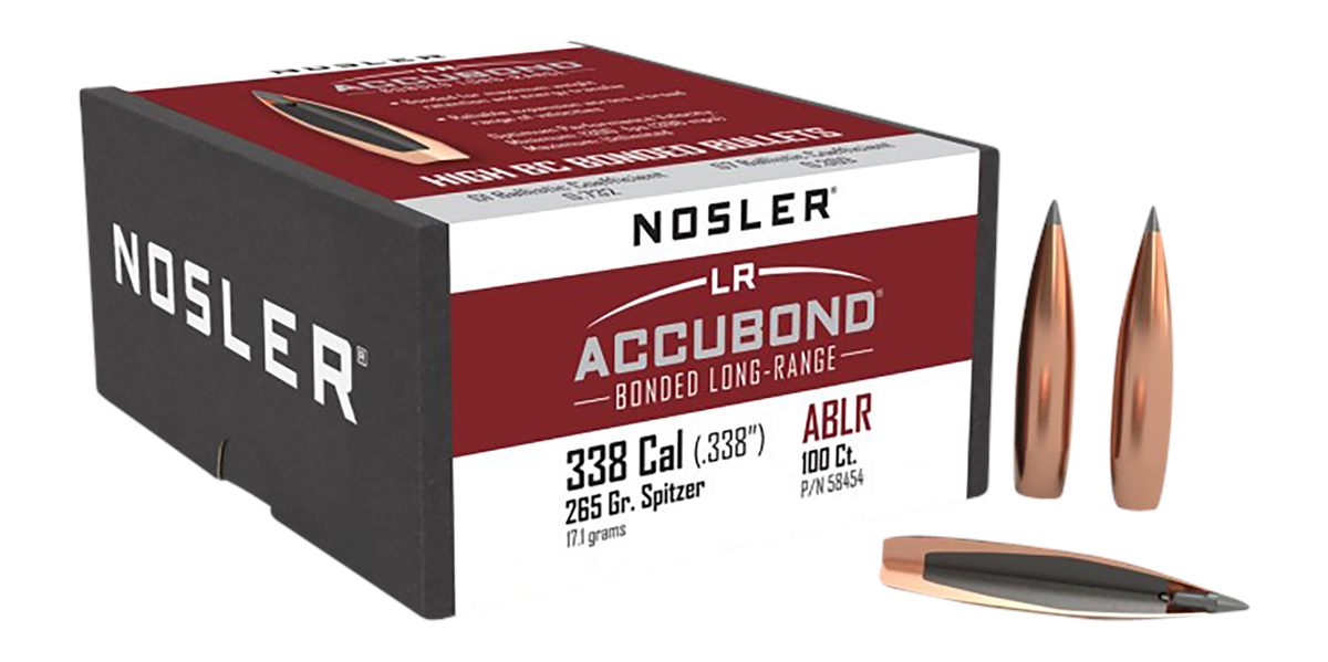 Nosler AccuBond Long Range Rifle Bullets .338 cal .338in 256 gr Spbt-ACB 10