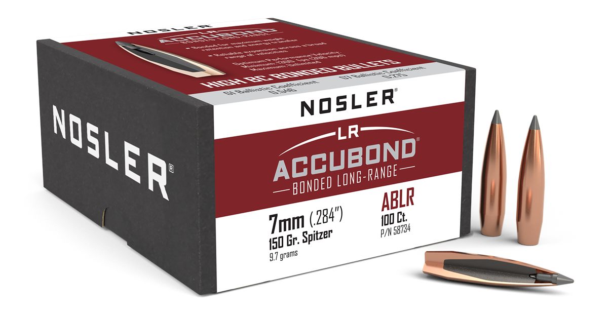 NOSLER AccuBond Long Range Rifle Bullets 7mm .284in 150 gr SPT-ACB 100/ct