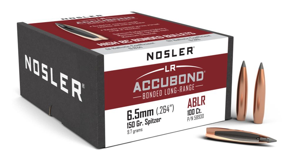 NOSLER Accubond Long Range Rifle Bullets 6.5mm .264in 150gr 100/rd