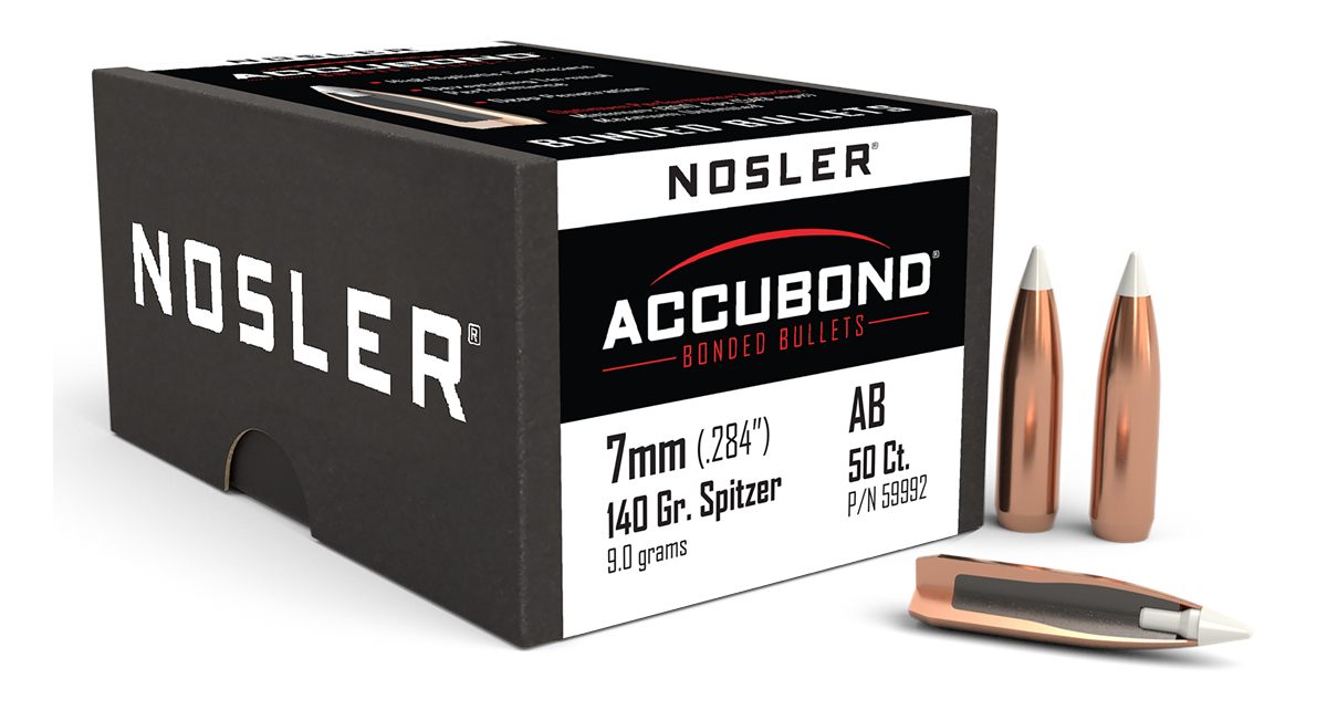 NOSLER AccuBond Rifle Bullets 7mm .284in 140 gr SBT-ACB 50/ct