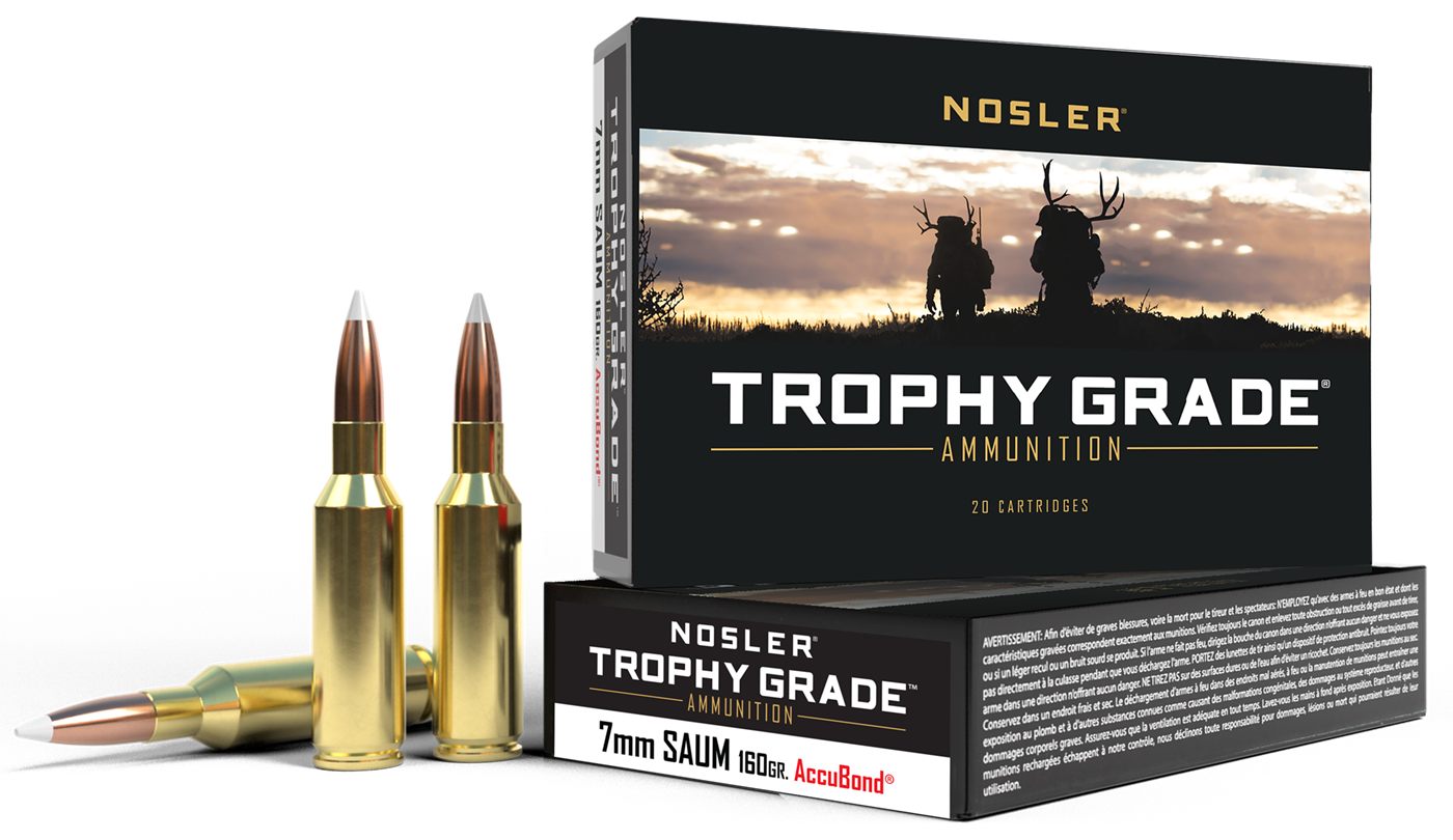 NOSLER 60045 Trophy Grade 7mmRemSA UltraMag 160gr Spitzer Partition 20 Per