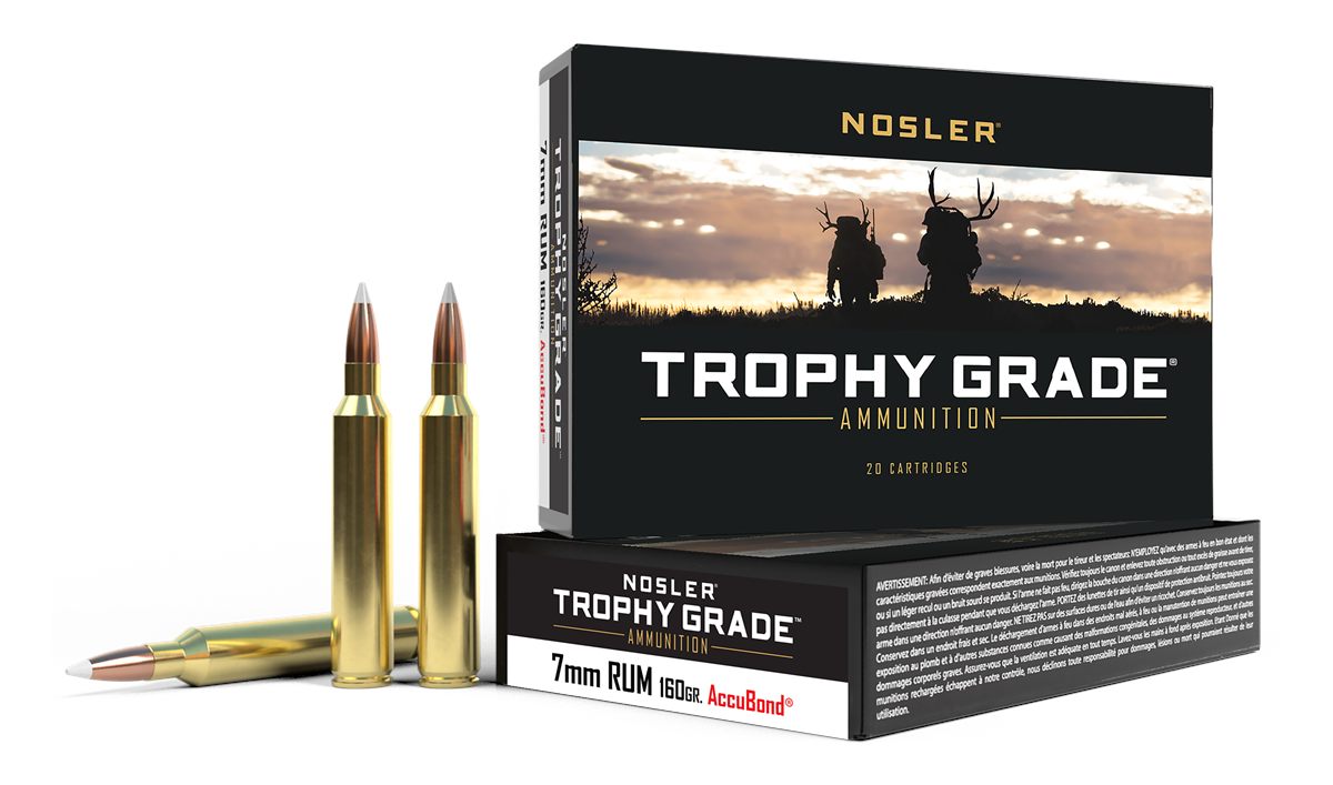 Nosler Bullets 60048 Trophy Grade 7mmRUM 160gr Spitzer Partition 20 Per Box