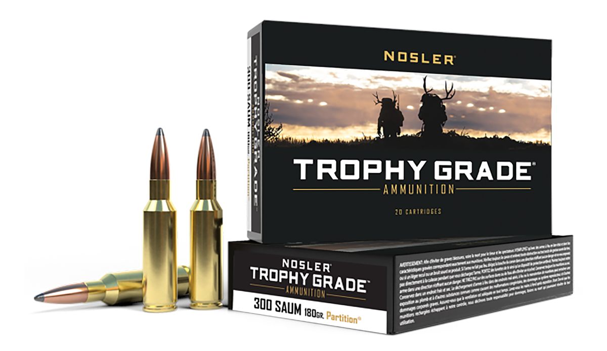 NOSLER 60062 Trophy Grade 300 RemSAUM 180gr Spitzer Partition 20 Per Box/10