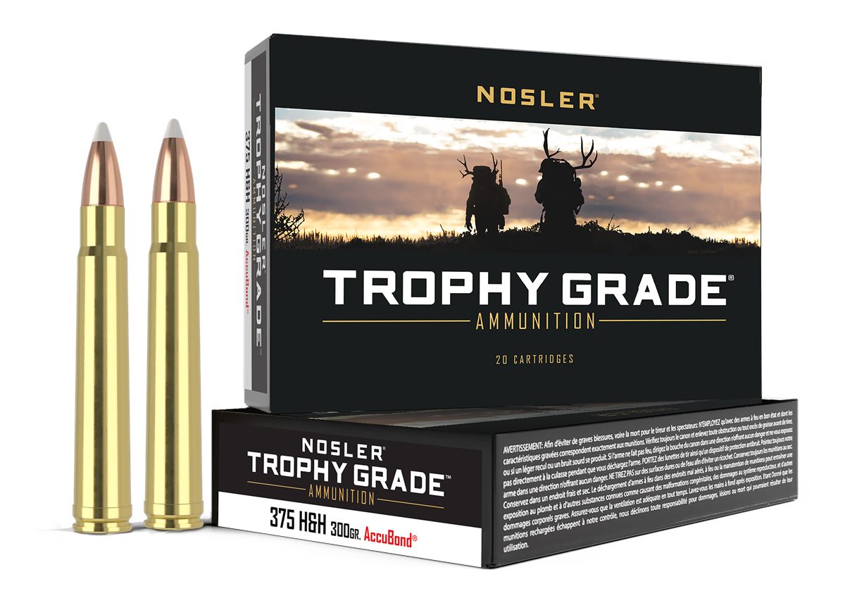NOSLER Accubond Trophy Grade Rifle Ammunition .375 H H Mag 300 PT 2400 fps