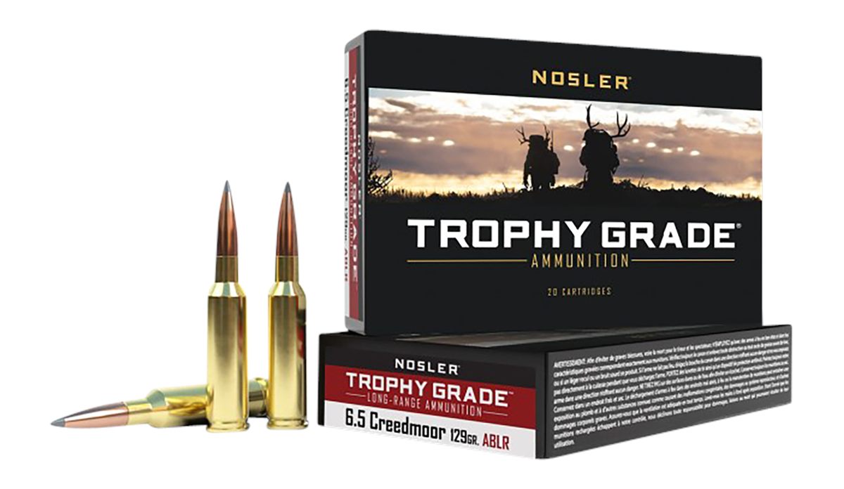 NOSLER 60091 Trophy Grade Long-Range 6.5 Creedmoor 129gr Spitzer AccuBond 2