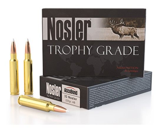 Nosler Accubond Long Range Trophy Grade Rifle Ammunition 33 225 PT 3025 fps view 3