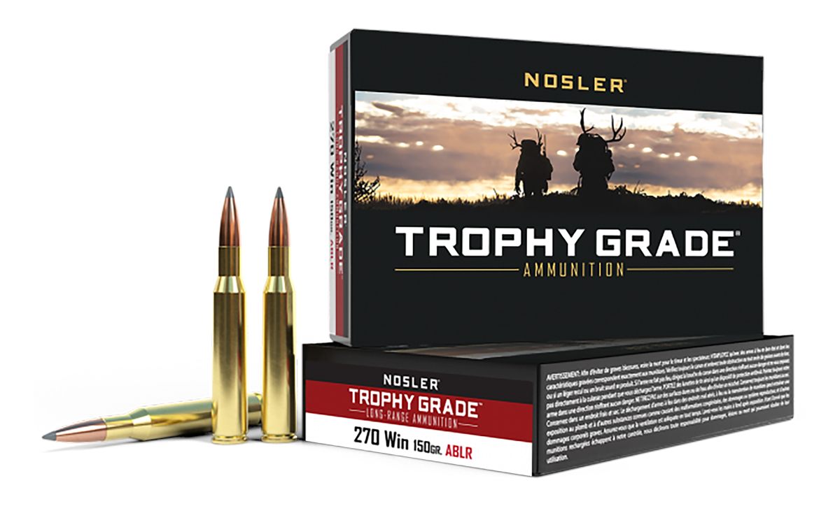 NOSLER 60125 Trophy Grade Long-Range 270 Win 150gr Spitzer AccuBond 20 Per