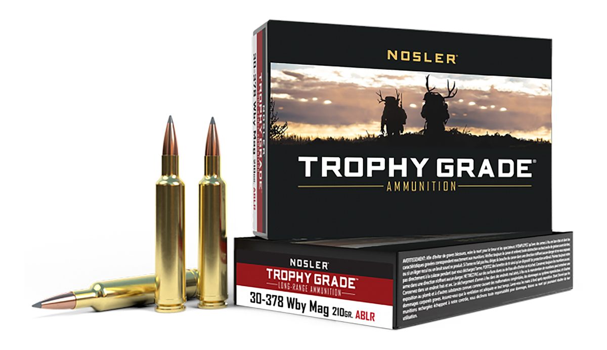 NOSLER 60133 Trophy Grade Long-Range 30-378 WthbyMag 210gr Spitzer AccuBond