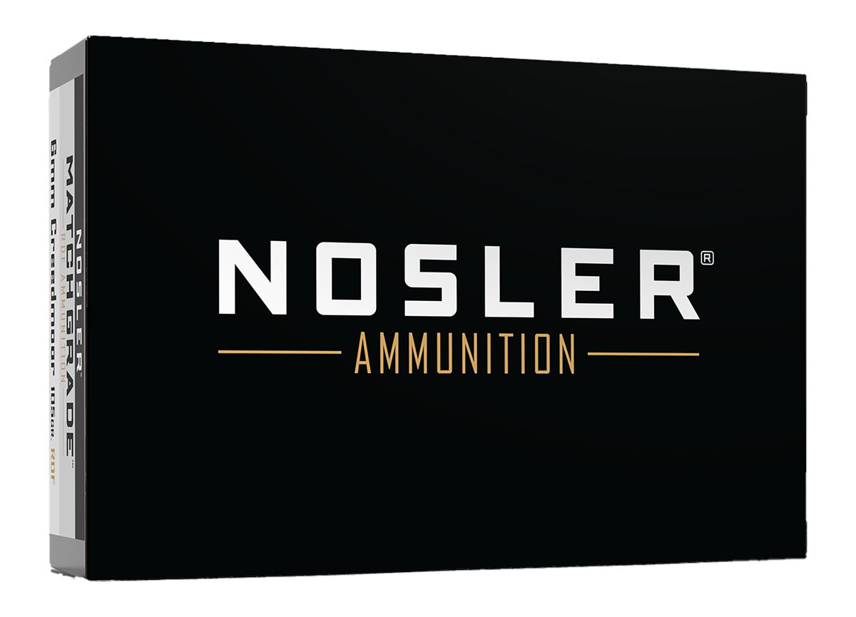 NOSLER 60135 Match Grade RDF 6mmCreedmoor 105gr Hollow Point Boat Tail 20 P