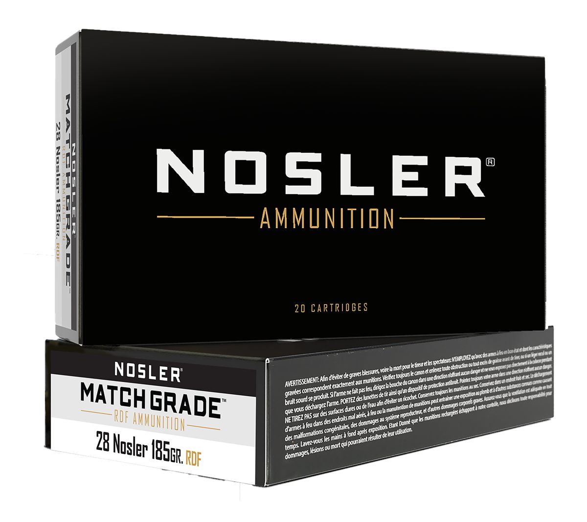 Nosler Bullets 60141 Match Grade RDF 28 185gr Hollow Point Boat Tail 20 Per