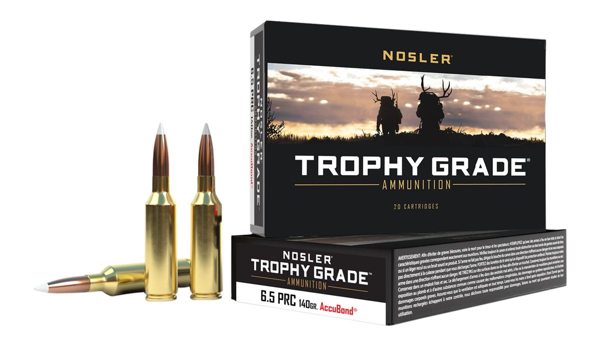 NOSLER Accubond Trophy Grade Rifle Ammunition 6.5 PRC 140 PT 2900 fps 20/ct