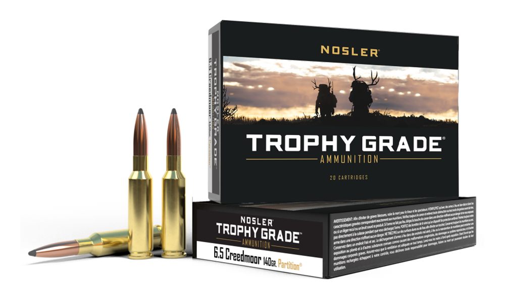 Nosler Bullets Partition Trophy Grade Rifle Ammunition 6.5 Creedmoor 140 PS