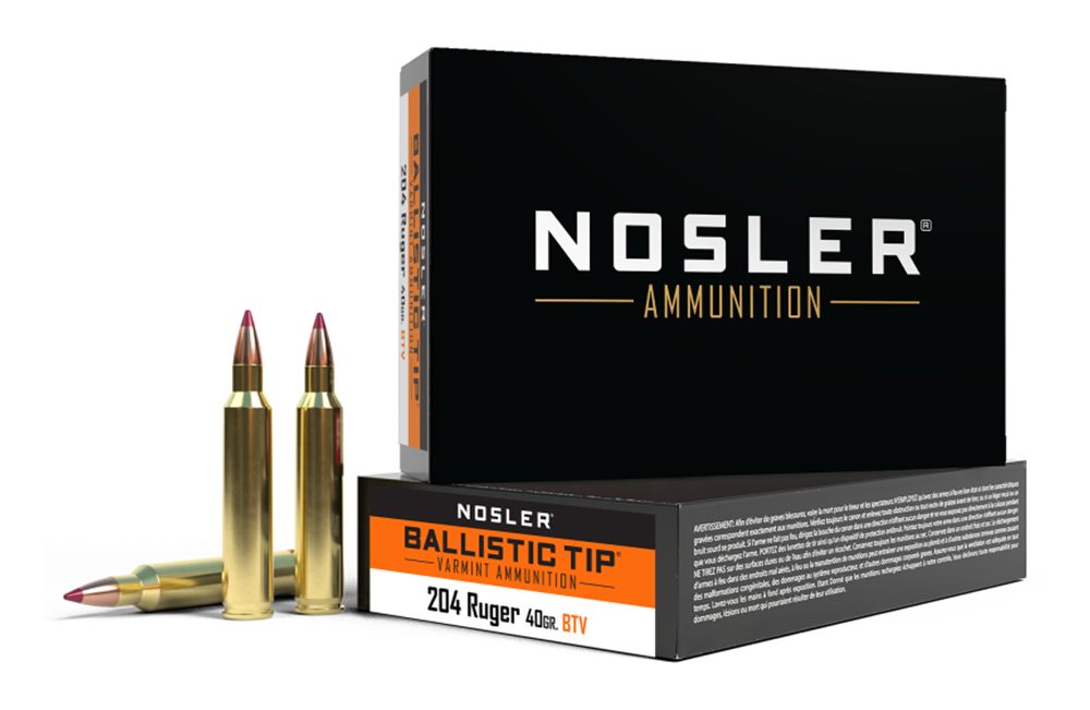 Nosler Bullets Ballistic Tip Varmint Rifle Ammunition .204 Ruger 40 gr PT 3