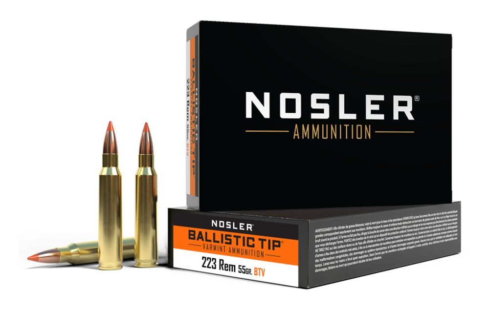 Nosler Bullets Ballistic Tip Varmint Rifle Ammunition .223 Rem 55 gr PT 310