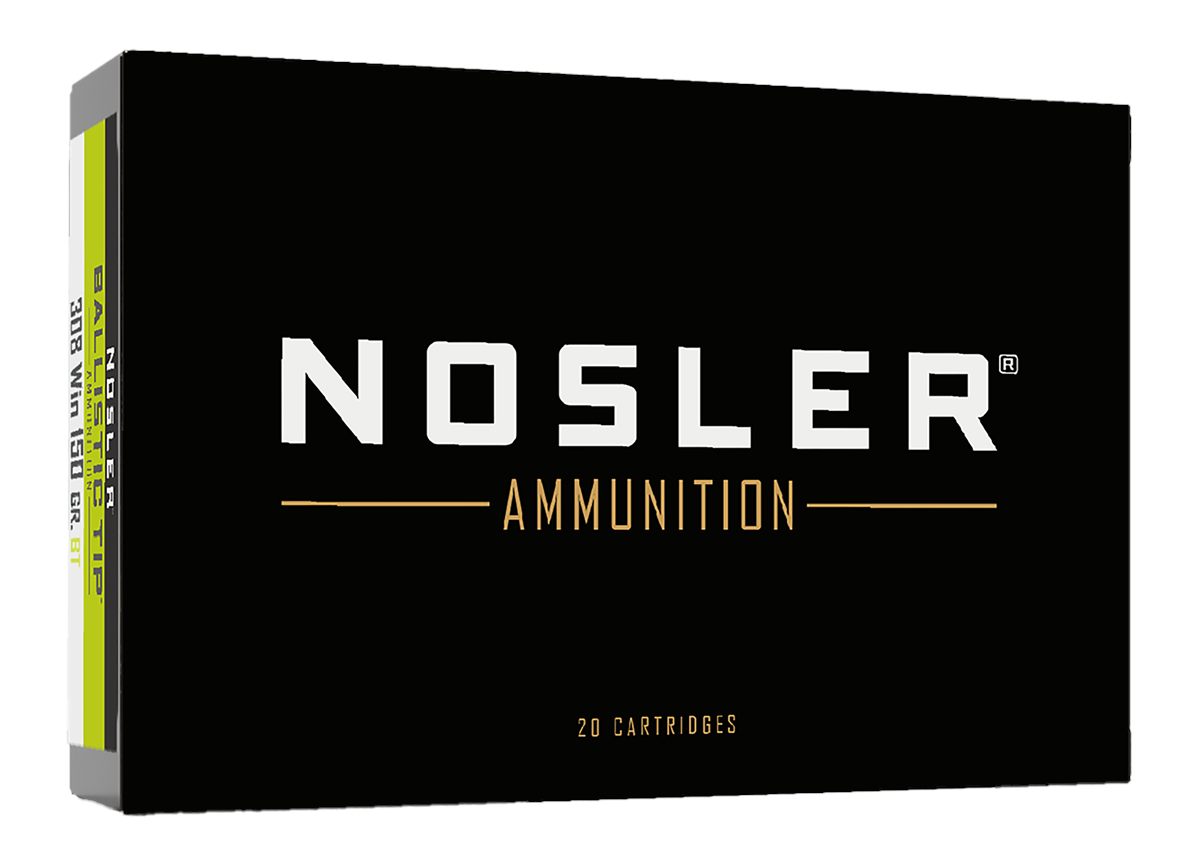 NOSLER 61028 Ballistic Tip 308 Win 150gr Spitzer Varmint 20 Per Box/10 Case