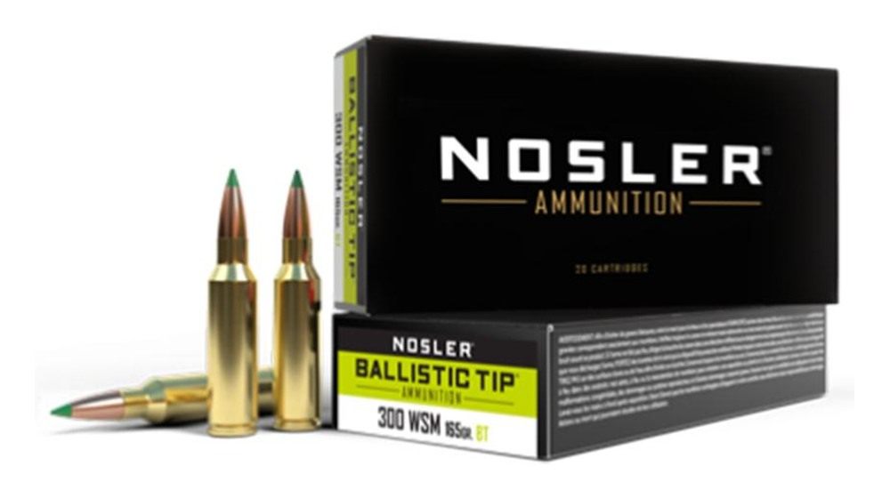 Nosler Ballistic Tip Hunting Rifle Ammunition .300 WSM 165gr PT 3125 fps 20