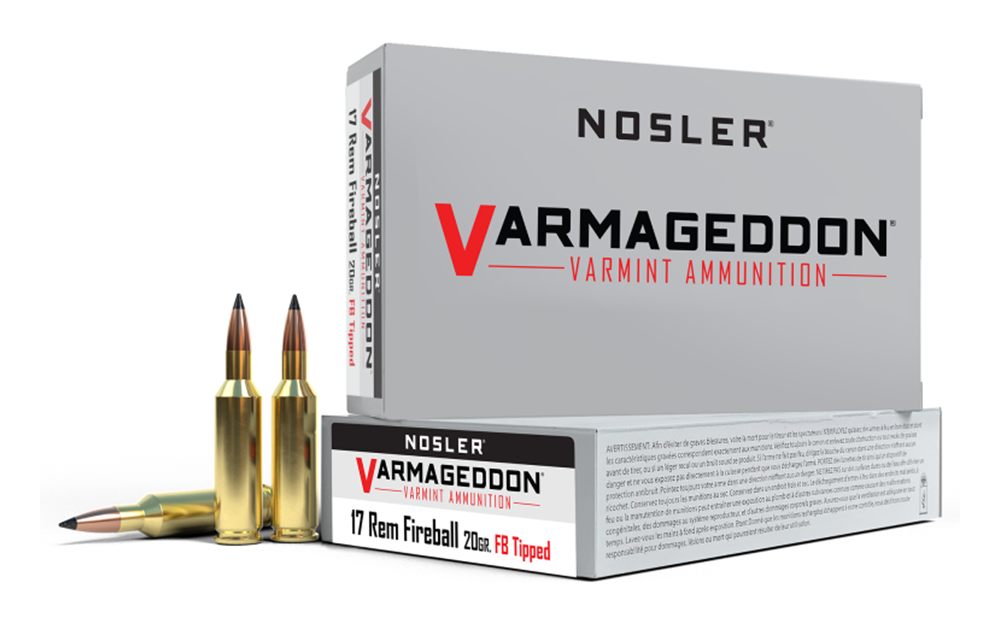 Nosler Bullets Varmageddon Rifle Ammunition .17 Rem Fireball 20 gr FB Tippe