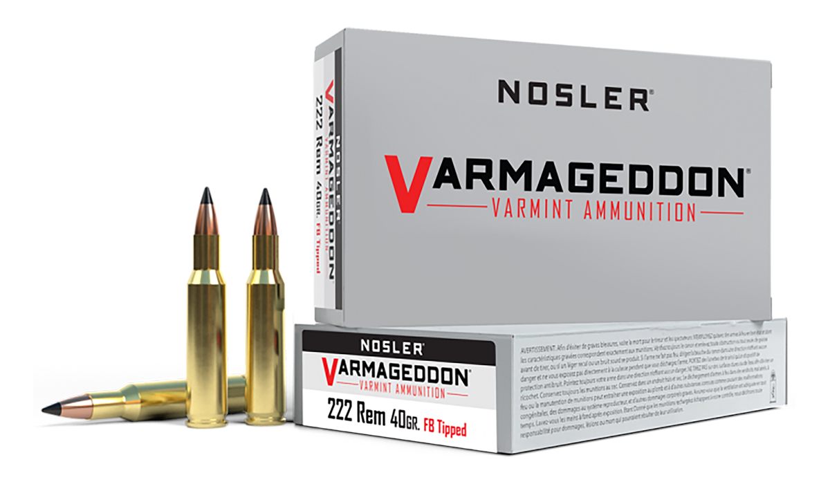 Nosler Bullets Varmegeddon Rifle Ammunition .222 Rem 40 gr FB Tipped 3400 f