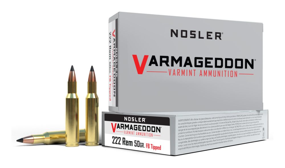 NOSLER Bullets Varmageddon Rifle Ammunition .222 Rem 50gr VG FBT 3150 fps 2