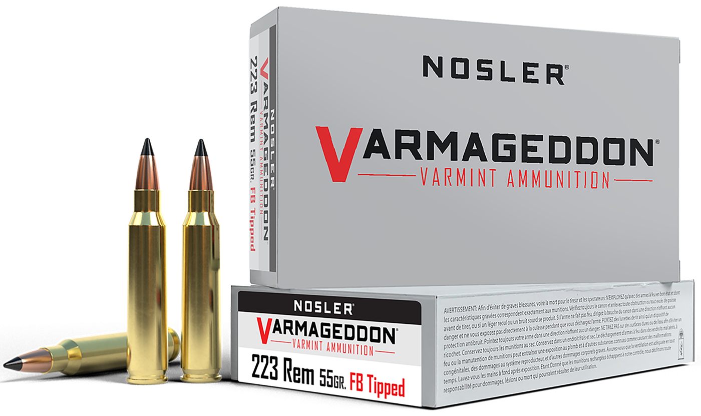 Nosler Bullets Varmageddon Rifle Ammunition .223 Rem 55 gr FB Tipped 3100 f