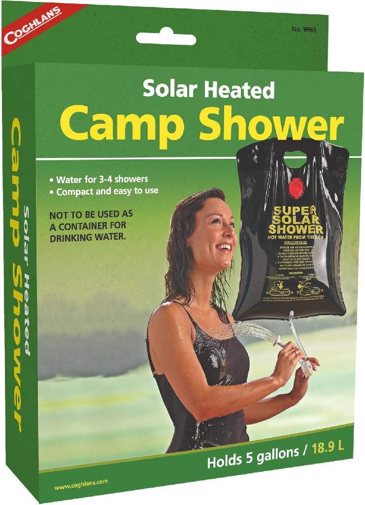COGHLAN'S CAMP SHOWER 5 GALLON SOLAR HEATED