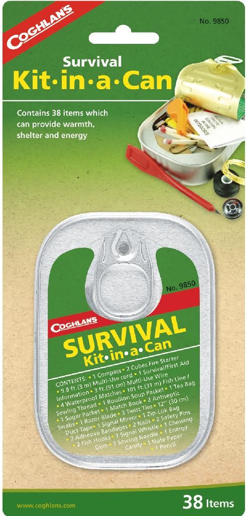 Coghlan's Survival KIT IN A CAN 38 Item