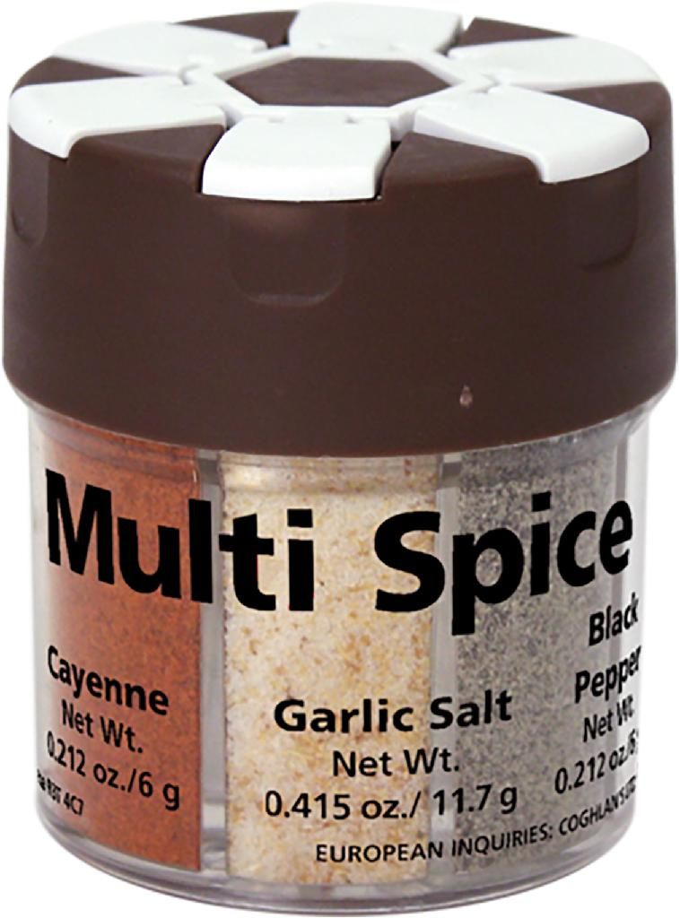 Coghlan's 's Multi-Spice (6 IN ONE Container W/Individual Flip TOP Lids)