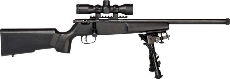 Savage Arms 13824 Rascal Target XP Youth 22 LR 1rd 16.13in Black Satin Heav