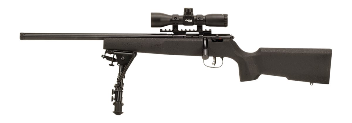 Savage Arms 13836 Rascal Target XP Youth 22 LR 1rd 16.13in Black Satin Heav