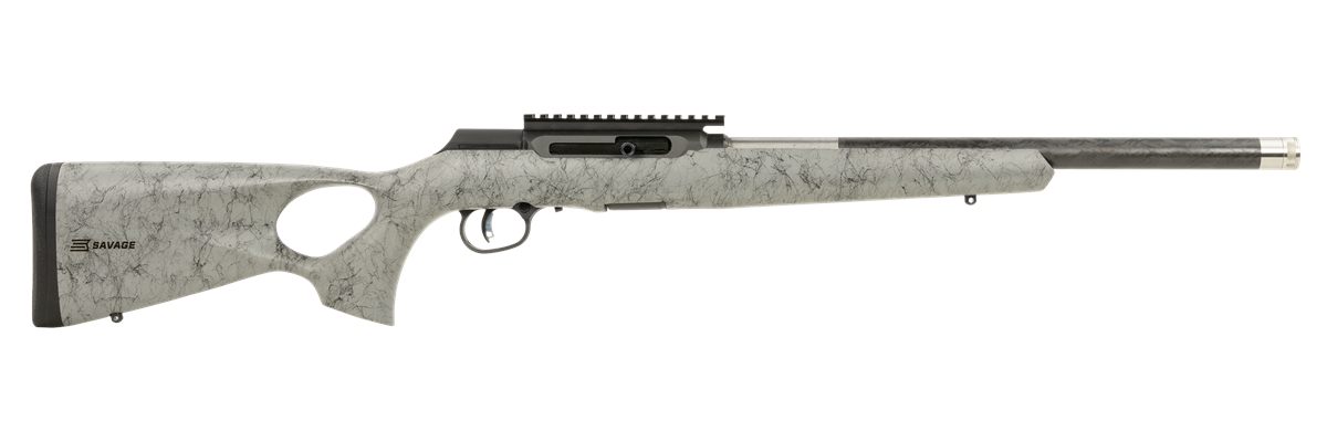 Savage Arms 47253 A Series TimberLite 22LR 10+1 18in Black Threaded Carbon