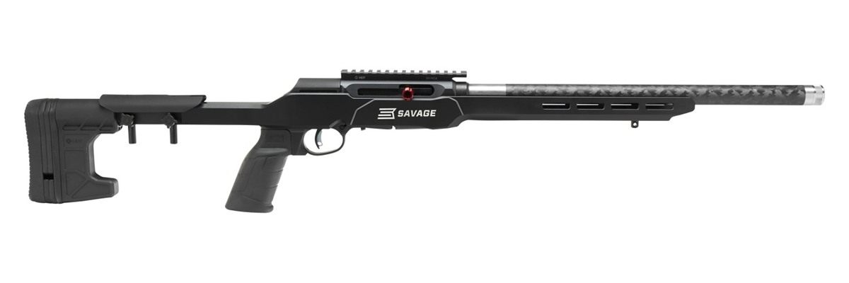 Savage Arms 47256 A22 Precision Lite Full Size 22 LR 10+1 18in Carbon Fiber