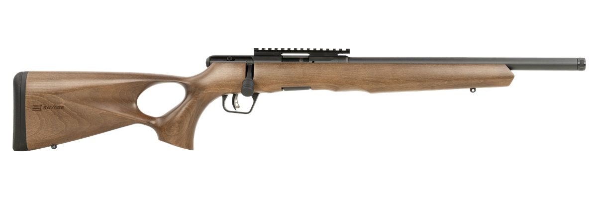 Savage Arms 70217 B Series Timber 22 LR 10+1 16.50in Matte Black Threaded B