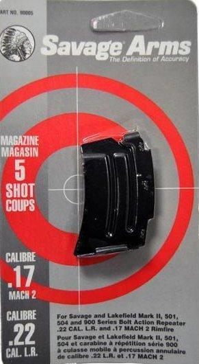 Savage Arms Mark II Series Rifle Magazine .22 LR / .17 Mach 2 5/rd Black view 3