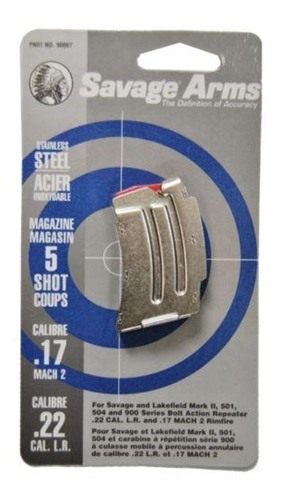 Savage Arms Mark II Series .22 LR / .17 Mach 2 Magazine Stainless Steel 5/r view 3