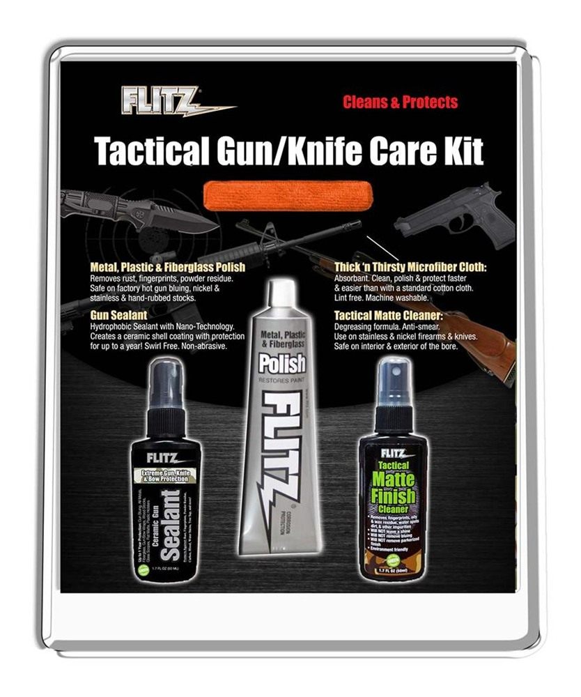 Flitz International Tactical Gun Knife Care Kit Clamshell