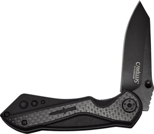 Camillus Knives Machine Folding Knife 2.78in SS Blade Carbon Fiber