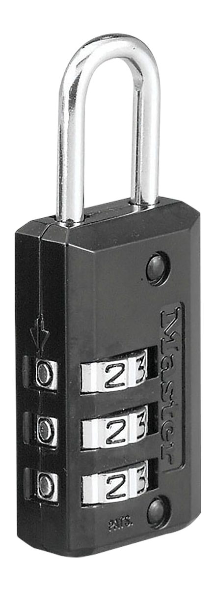 Master Lock 646D Set Your Own Combination Luggage Lock, 13/16 in. Wide with 11/16 in. Long Shackle, Black