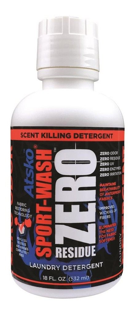 Atsko 1338Z Zero Sport-Wash Laundry Detergent 18 fl oz bottle, Black