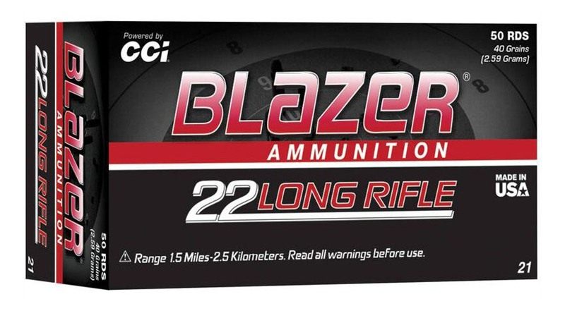 Cci 0021 Blazer High Velocity 22LR 40gr Lead Round Nose 50 Per Box/100 Case view 3